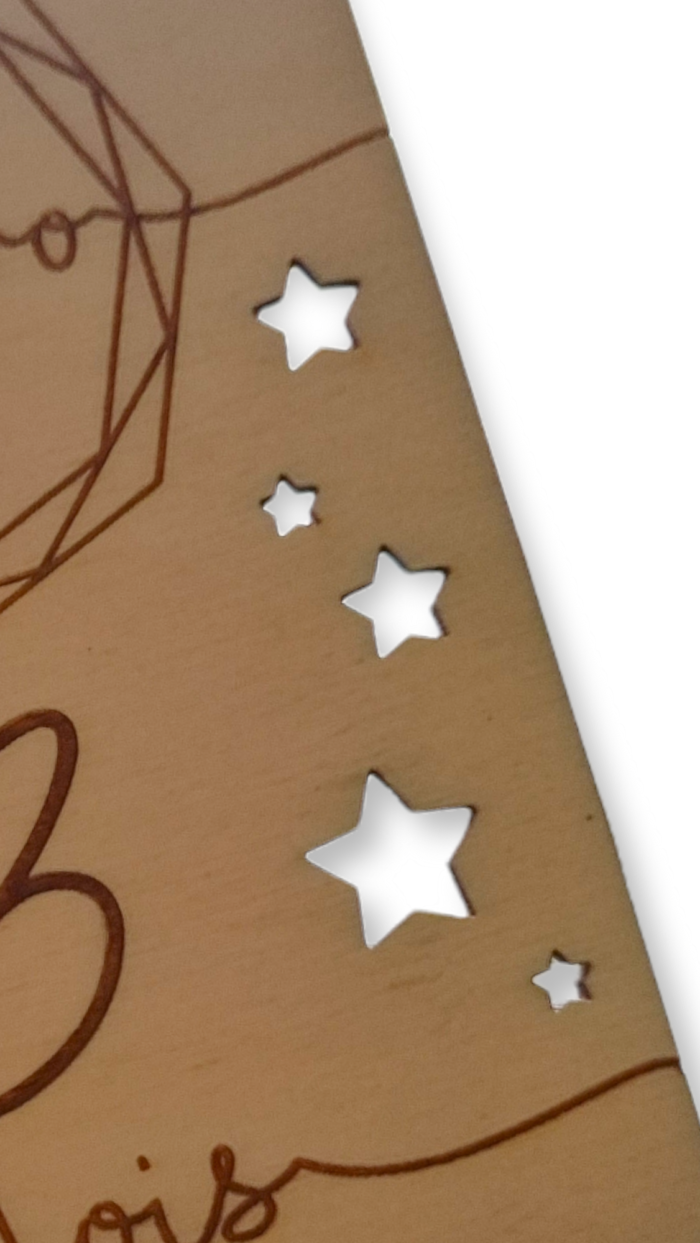 Lot de séparateur de penderie bébé en bois personnalisable leawood étoile belgique france