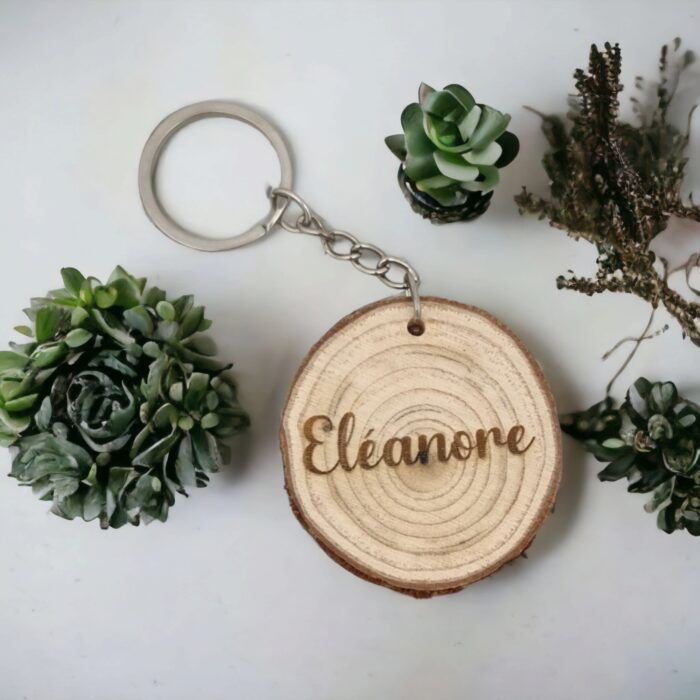 Porte-clé personnalisé en bois leawood.be