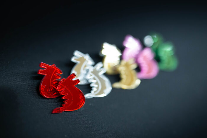 boucles d'oreilles dragon pour le Doudou de Mons