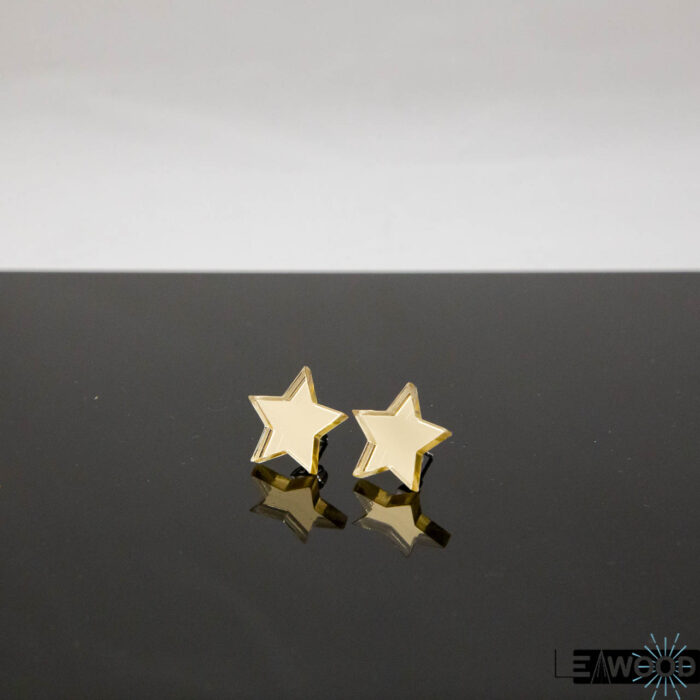Boucles d'oreille en étoile en acrylique miroir